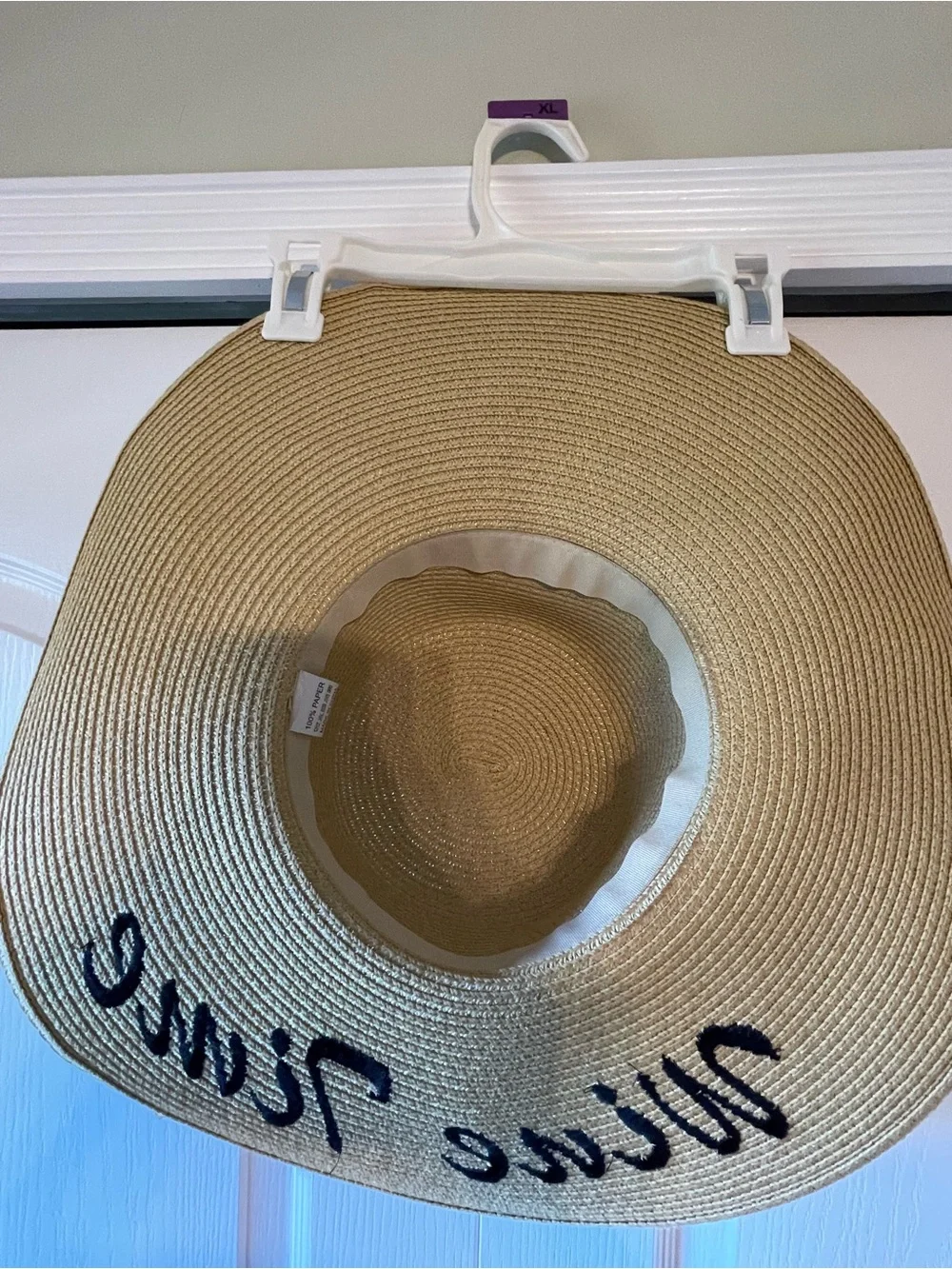 Wide Brim Straw Sun Hat - 